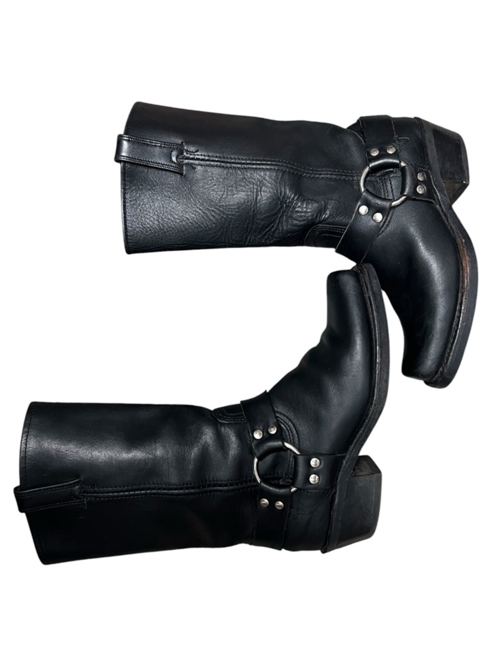 Frye Black Leather Harness 12R Boots - Picture 5 of 10